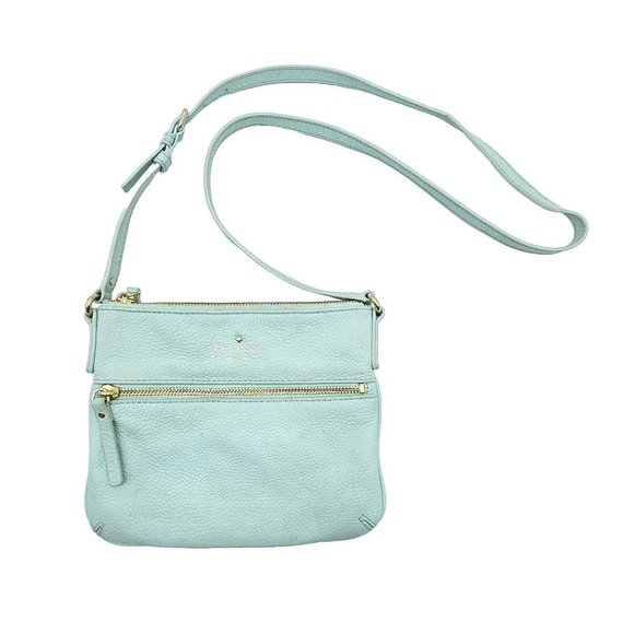 kate spade Handbags - Kate Spade New York Light Blue Mint Green Pebbled Leather Crossbody Bag Purse